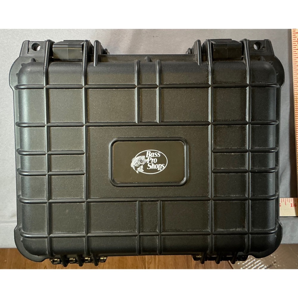 Bass Pro Shops Black Hard Shell Waterproof Utility Case with Foam Interior